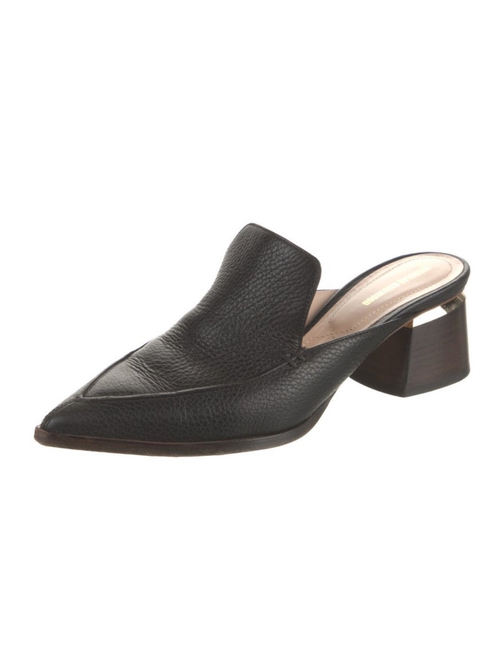 Nicholas Kirkwood Black Leather Pointed Mule